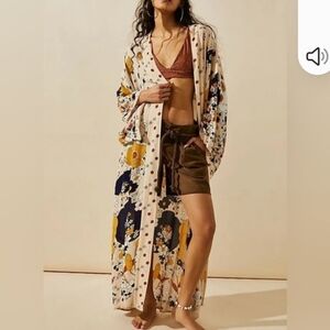 Free People Hidden Hills Maxi Kimono . One Size
